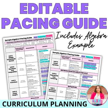 Math Pacing Guide Template