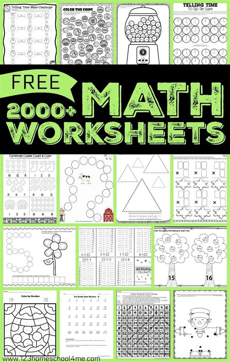 Math Pages Printable Homeschool