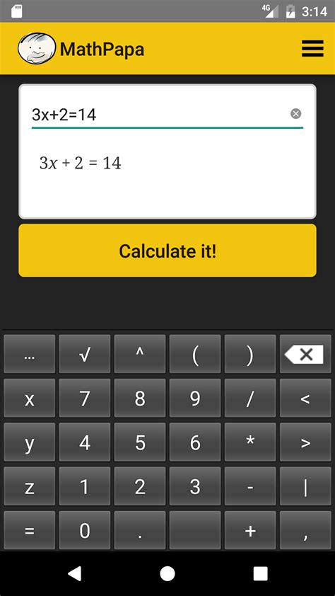 math papa equation calculator