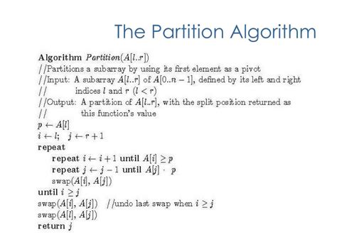 Math Partition Algorithm
