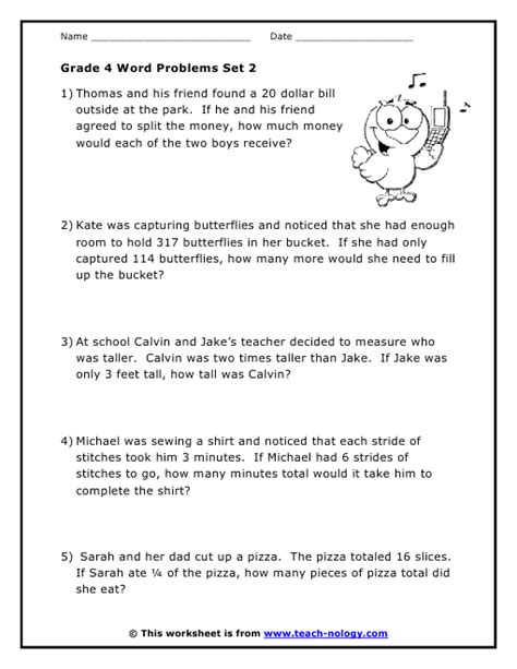 math problem solving examples with solutions for grade 4 worksheets