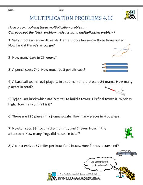 math problems for class 4