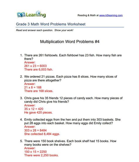 math problems for grade 4 with answers