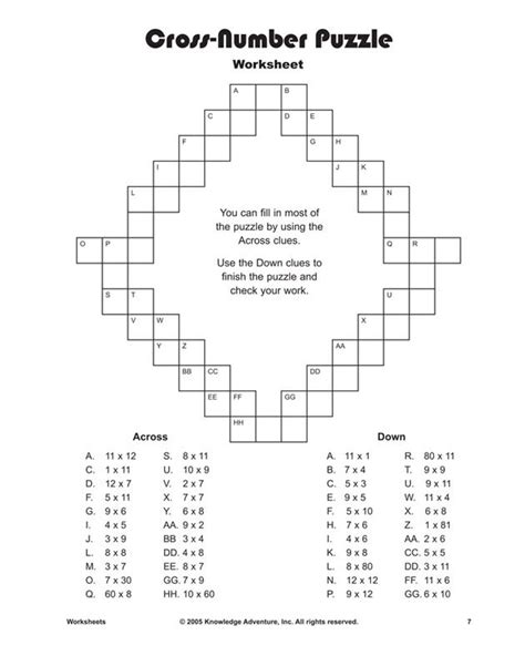 Math Puzzles Grade 6 Free Printable