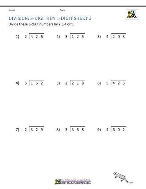 math quiz for grade 4 division