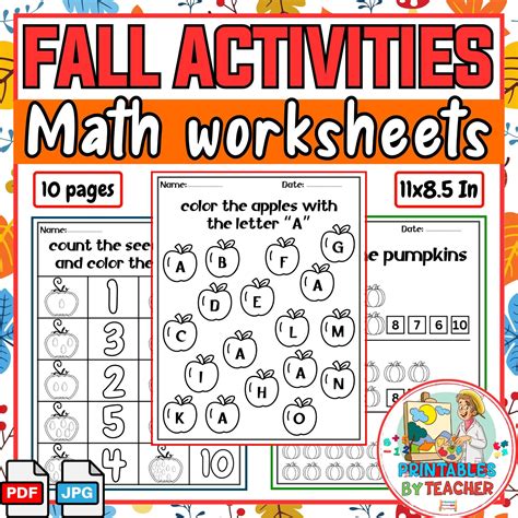 Math Review Worksheets For Fall