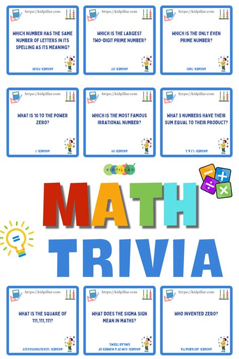 Math Trivia Questions And Answers Printable