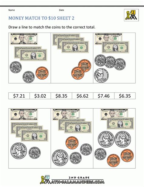 Math With Money Worksheets