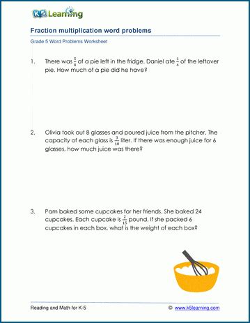 Math Word Problems 5Th Grade Free Worksheet