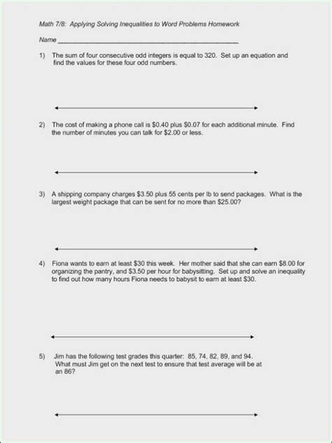 Math Word Problems Worksheets 9Th Grade