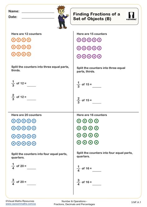 Math Worksheet Finding Fractions In Two Holes