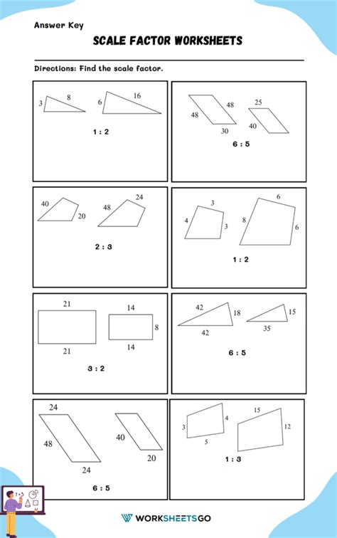 Math Worksheet Land Grade 8 Scale Factor