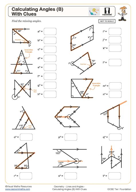 Math Worksheet On Angles