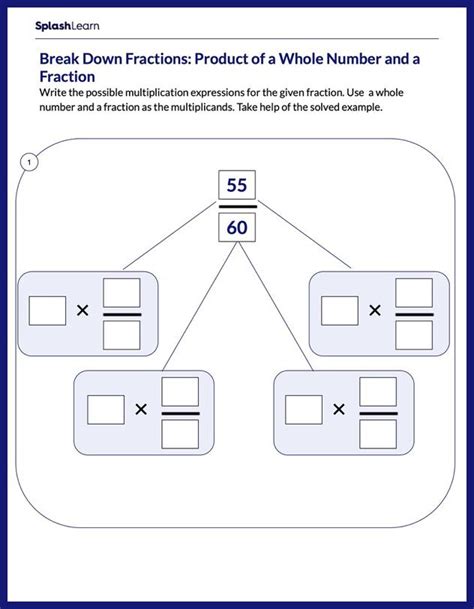 Math Worksheet To Show Fractions In Different Ways