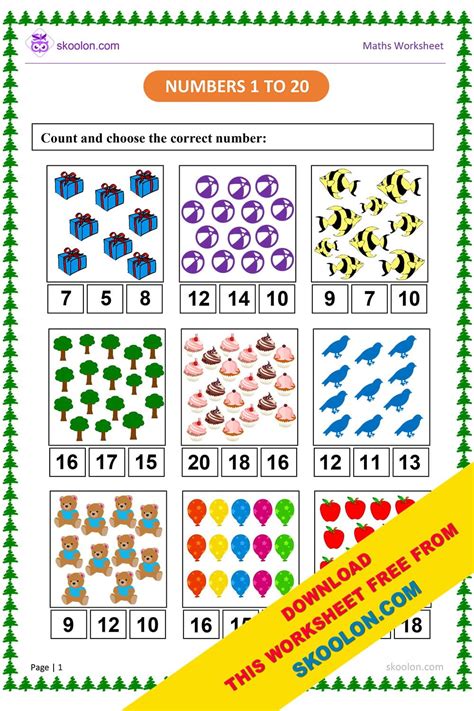 Math Worksheet To Teach Numbers