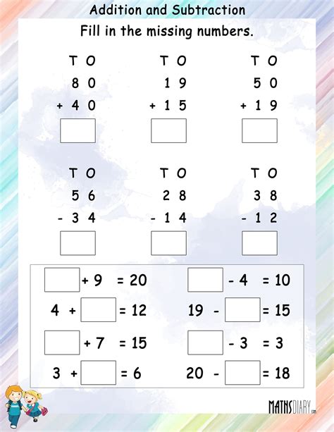 Math Worksheets Addition Subtraction