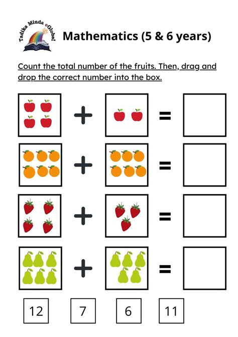 Math Worksheets For 6 Year Old