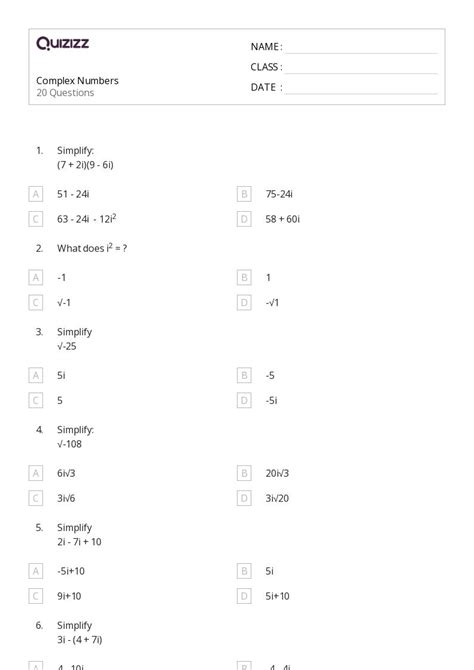 Math Worksheets For Grade 12