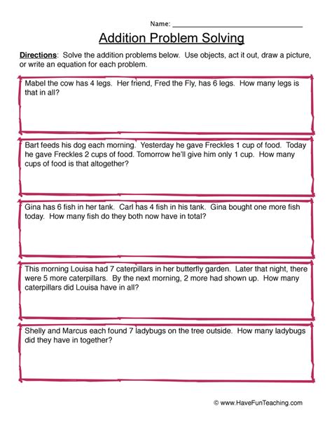 Math Worksheets Keys To Solving Problems