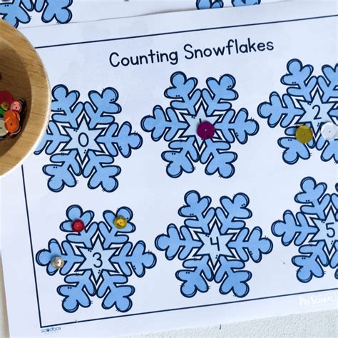 Math Worksheets With Snowflakes