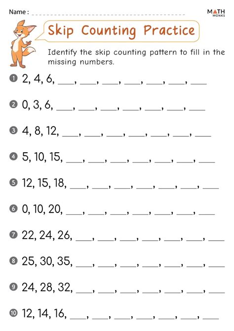 Math Worksheets-Skip Counting