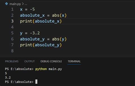 Math.abs Function In Python