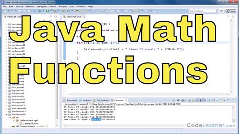 Math.pi Java Example