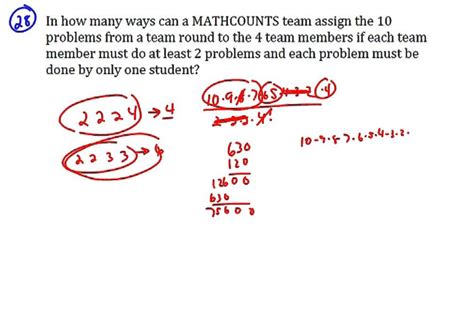Mathcounts Chapter Problems