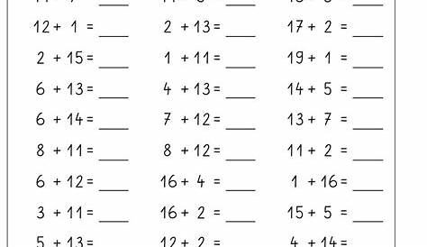30 Mathe Arbeitsblätter Klasse 1 Zum Ausdrucken Kostenlos | Kopfrechnen