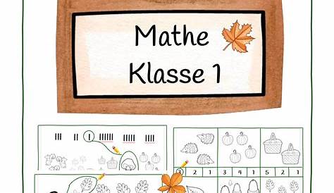 Mathe Klasse 1, Herbst Klasse 1 Zahlen bis 10 erkennen