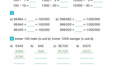 Klassenarbeit zu Zahlenraum bis 1000000 | Klassenarbeiten mathe