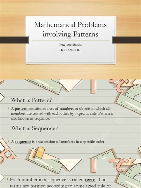 mathematical problems involving patterns ppt