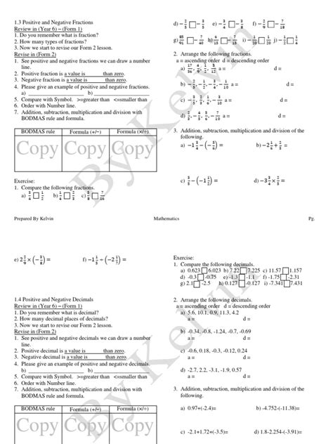 mathematics form 2 chapter 1 exercise with answers