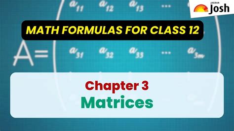 mathematics matrix chapter