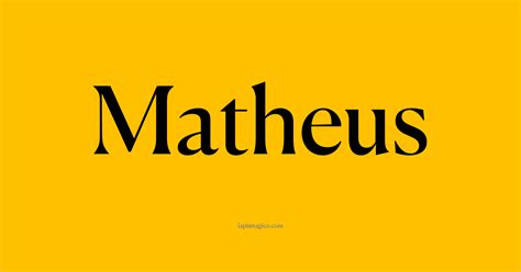 matheus origem do nome