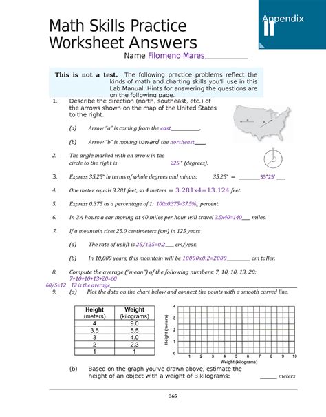 Maths Basic Skills Worksheet Answers