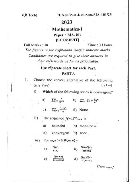 Famous Maths Btech 1St Year References