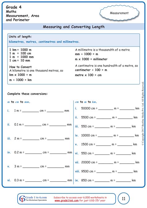 maths measurement questions for class 4 with answers pdf