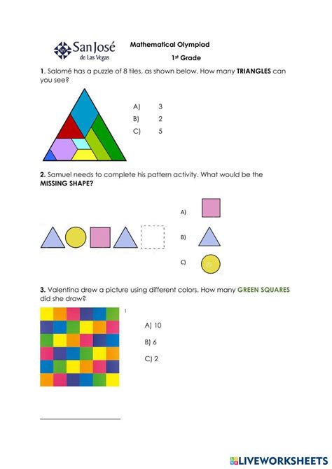 Maths Olympiad Worksheet