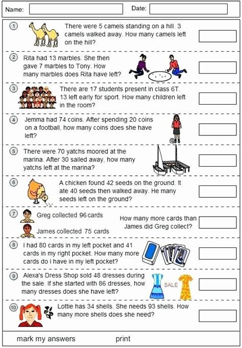 Maths Problem Solving Printable