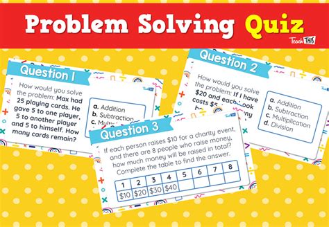 maths problem solving quiz questions