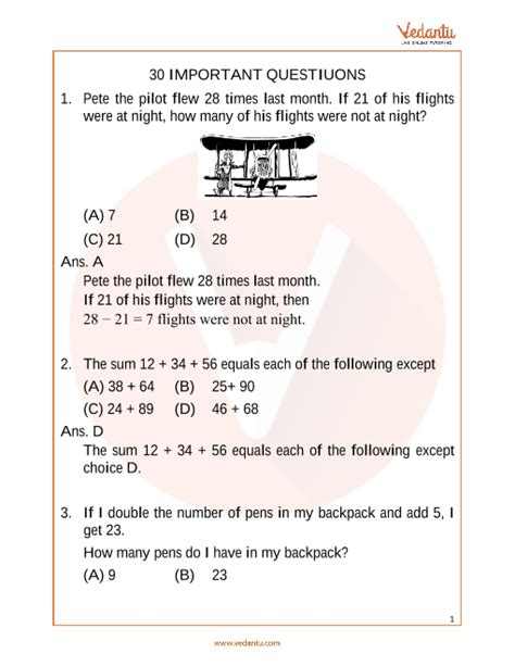 maths questions for class 5 with answers