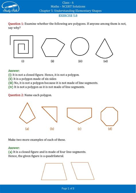 maths understanding elementary shapes