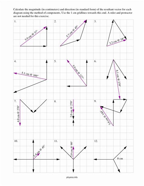 maths vectors worksheet with answers pdf