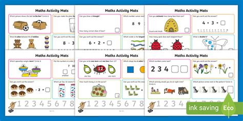 Maths Worksheets Eyfs