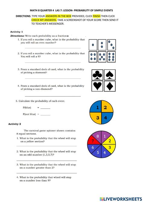 Maths Worksheets Probability