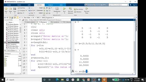 Matlab Algorithm Program