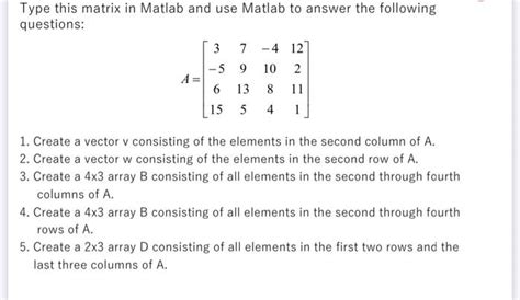 Matlab Answer Matrix