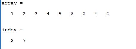 Matlab Array Negative Index
