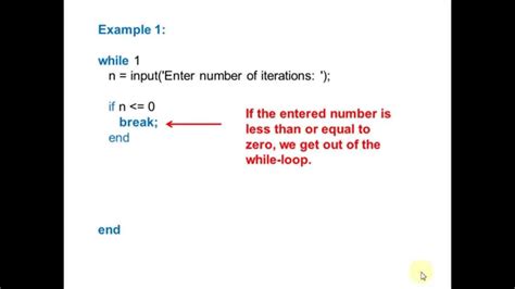 Matlab Break And Continue